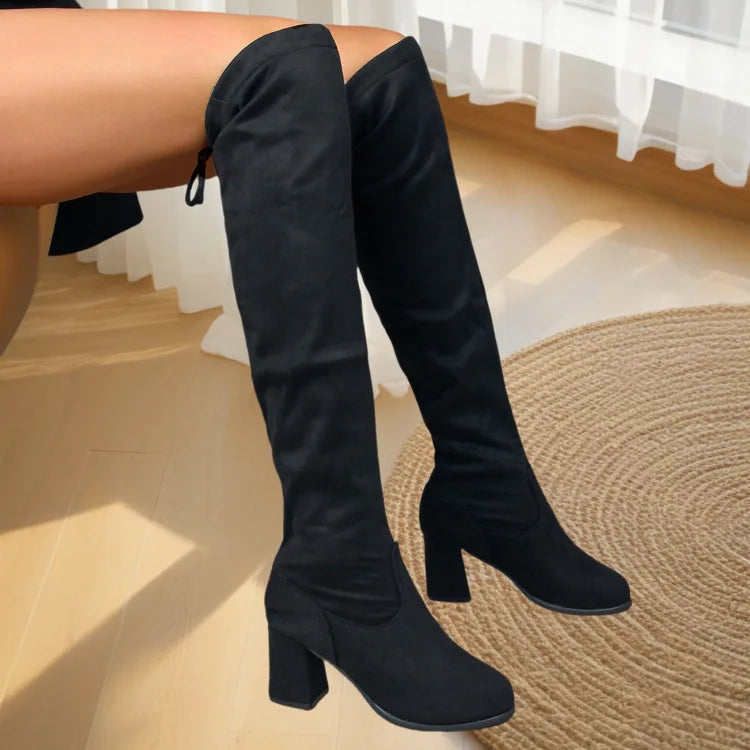Over-the-knee boots med platform