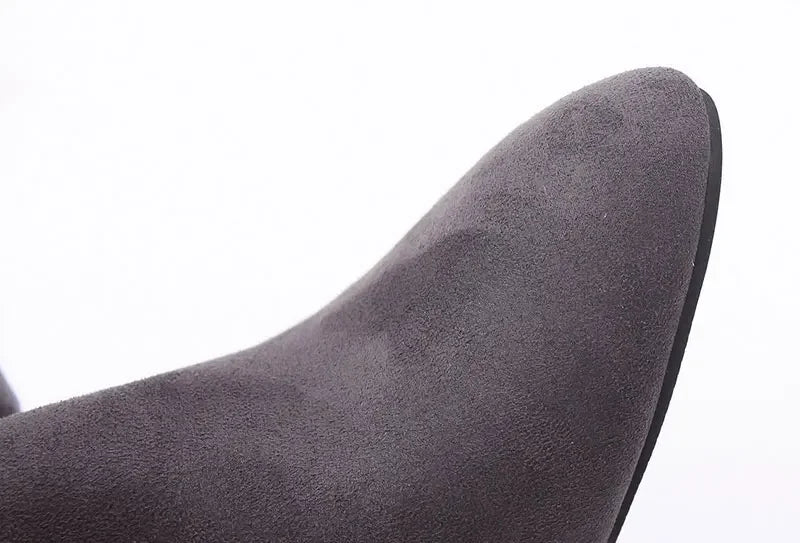 Lårhöga sövlar, dam, stretchiga over-knee med stilettklack